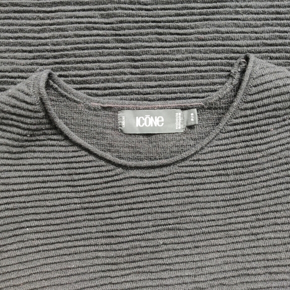 ICONE Simons wool and cashmere blend black sweater - Picture 3 of 8